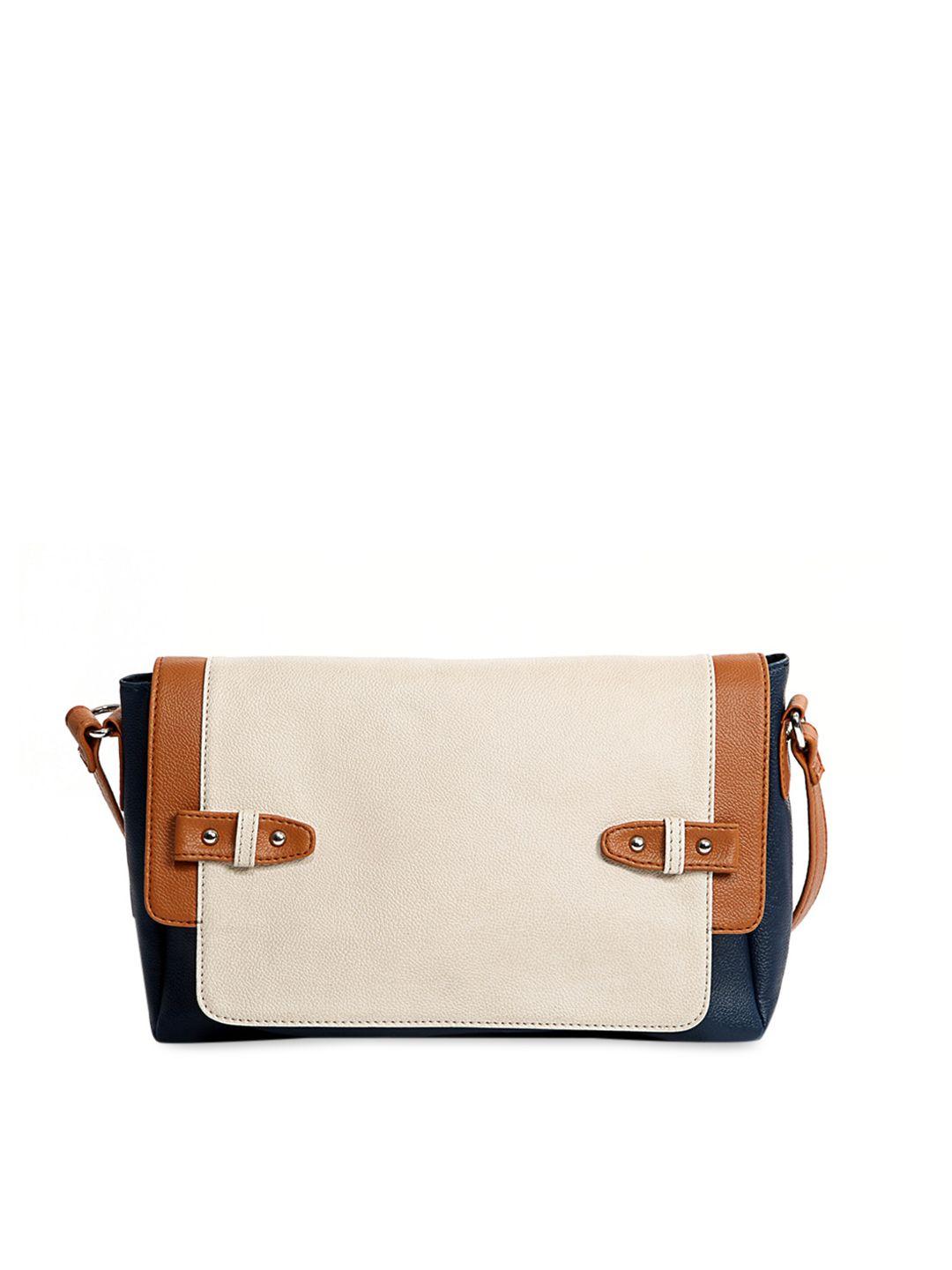 bagsy malone blue colourblocked pu bucket sling bag