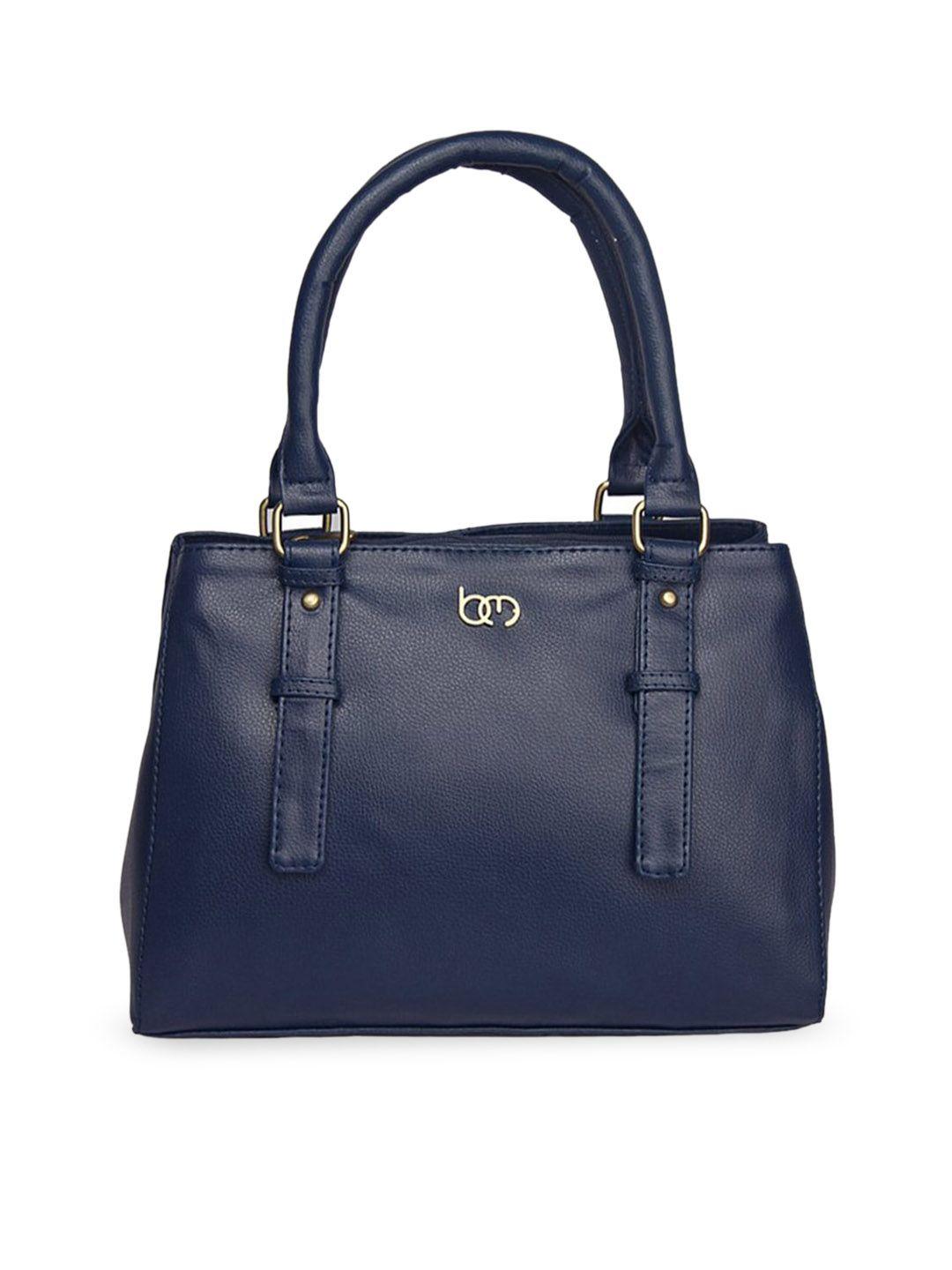 bagsy malone blue pu structured shoulder bag