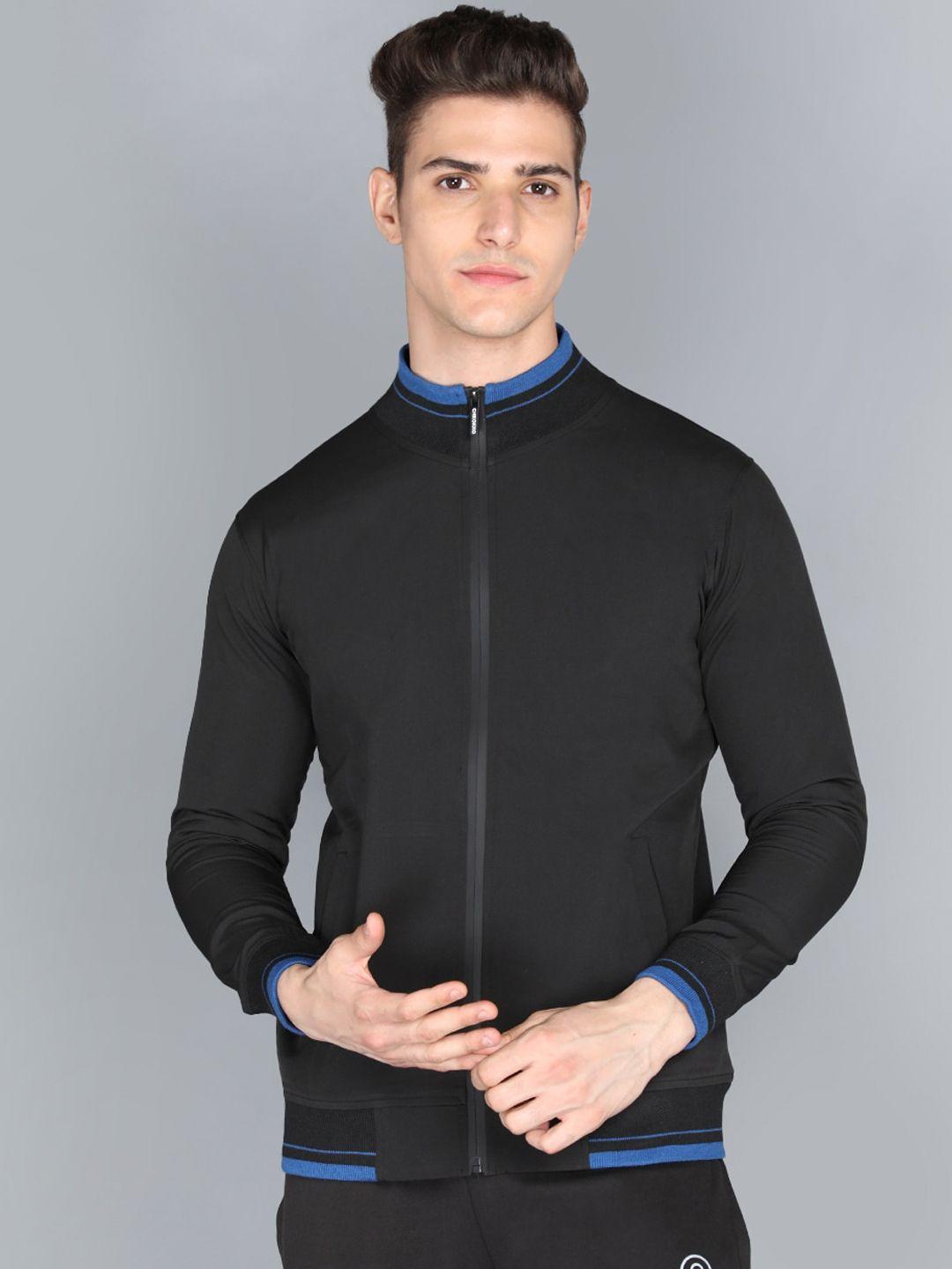 chkokko men black windcheater and water resistant outdoor sporty jacket