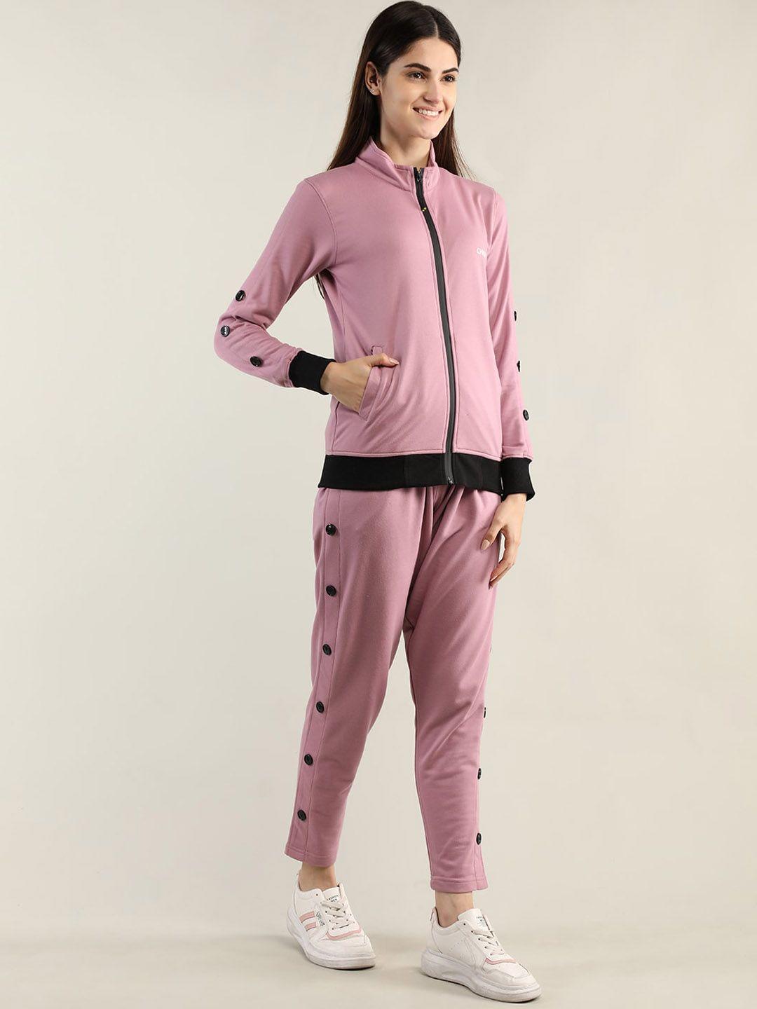 chkokko women pink solid tracksuit