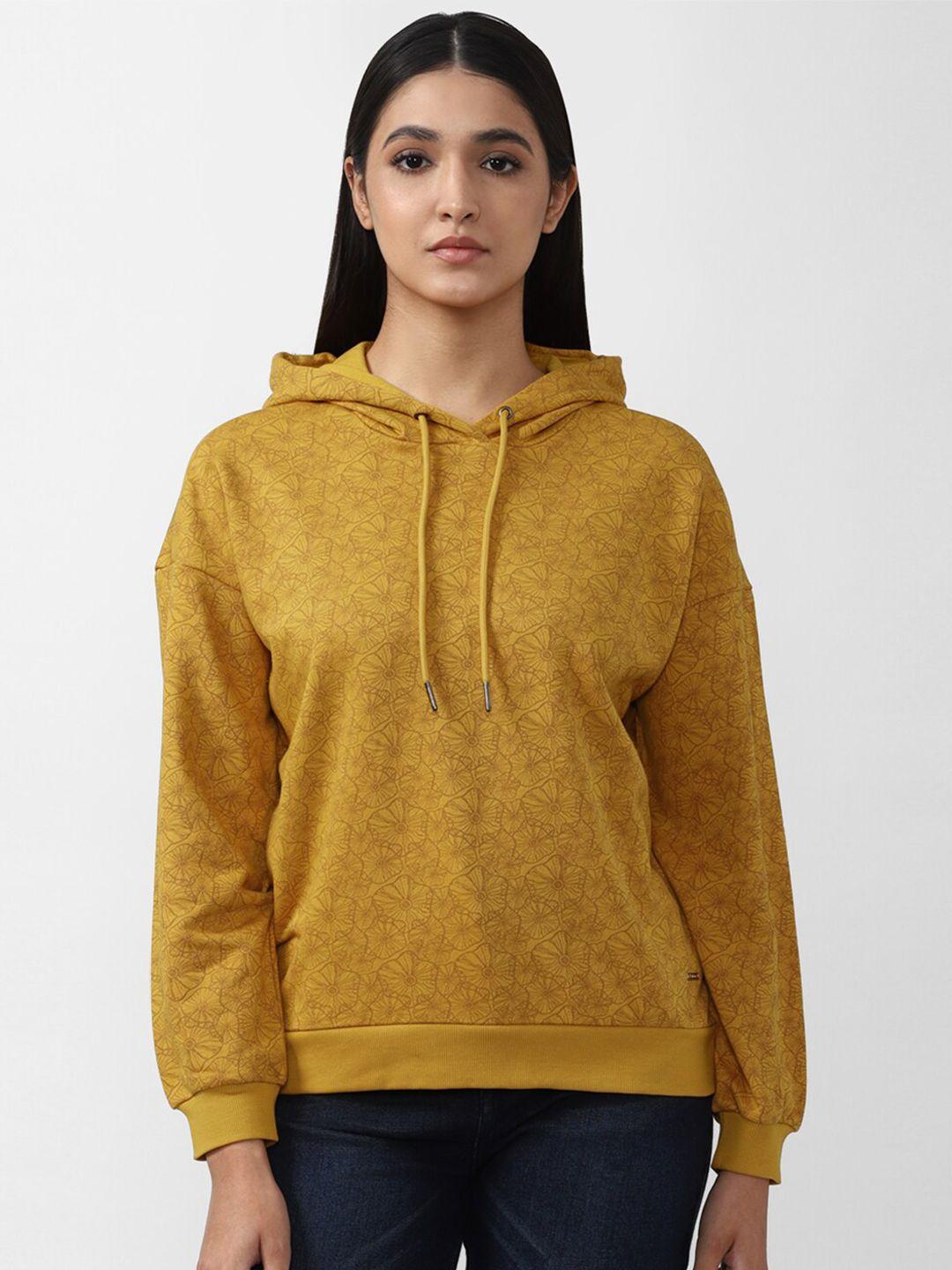 van heusen woman women yellow hooded sweatshirt