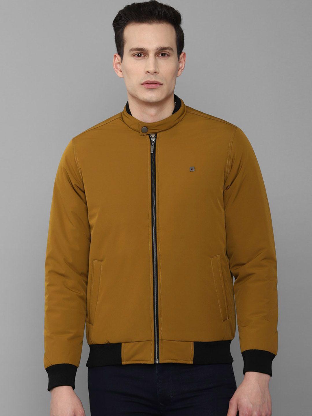 louis philippe jeans men yellow bomber jacket