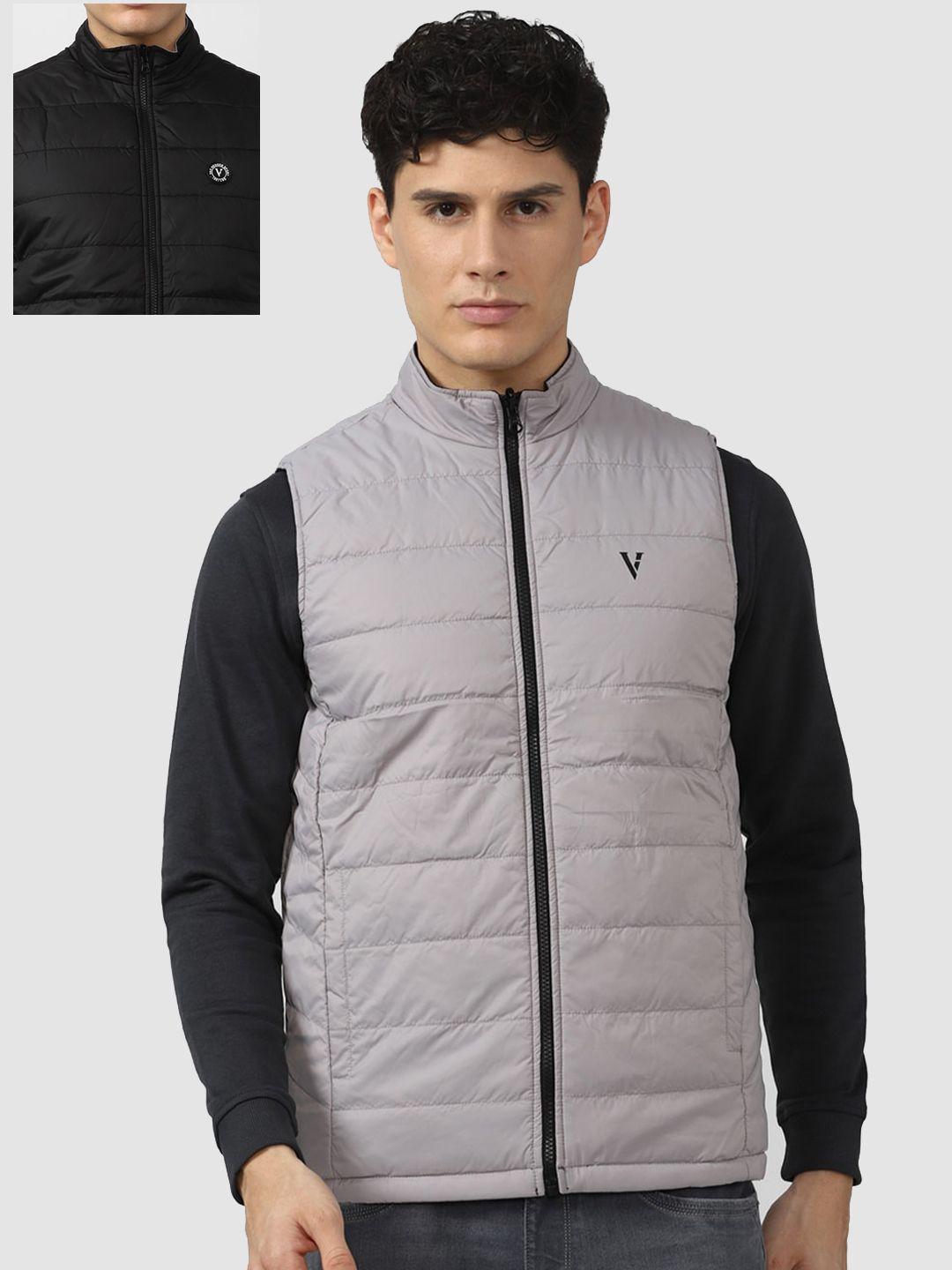 van heusen sport men black reversible padded jacket