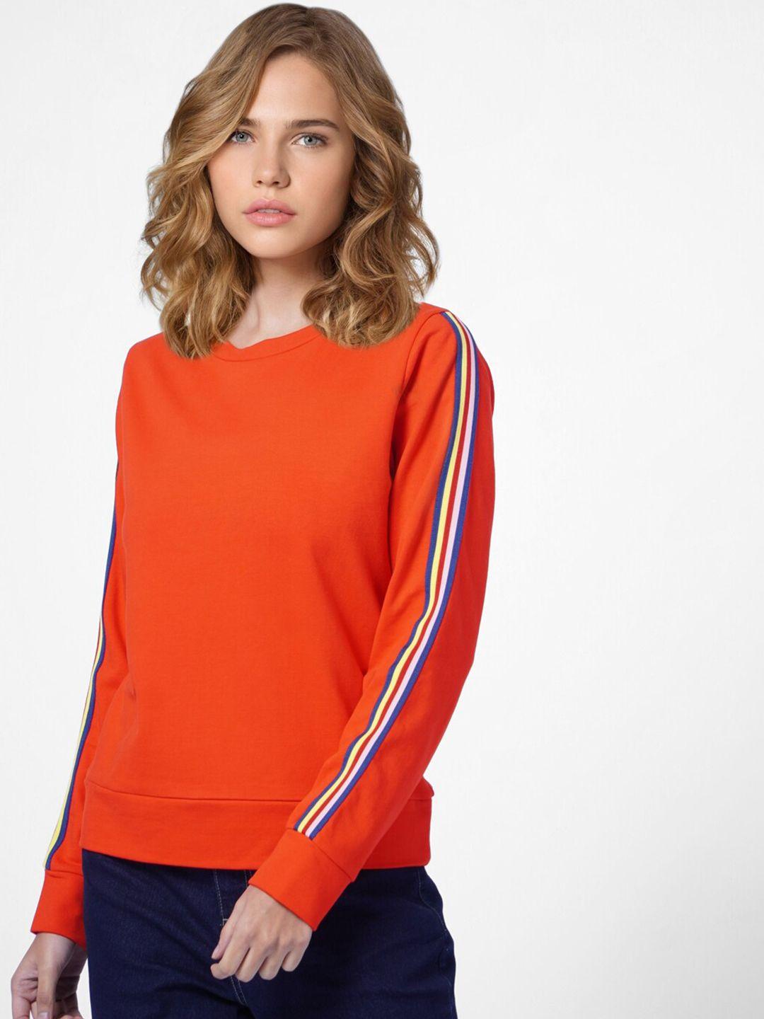 only women orange sweatshirt