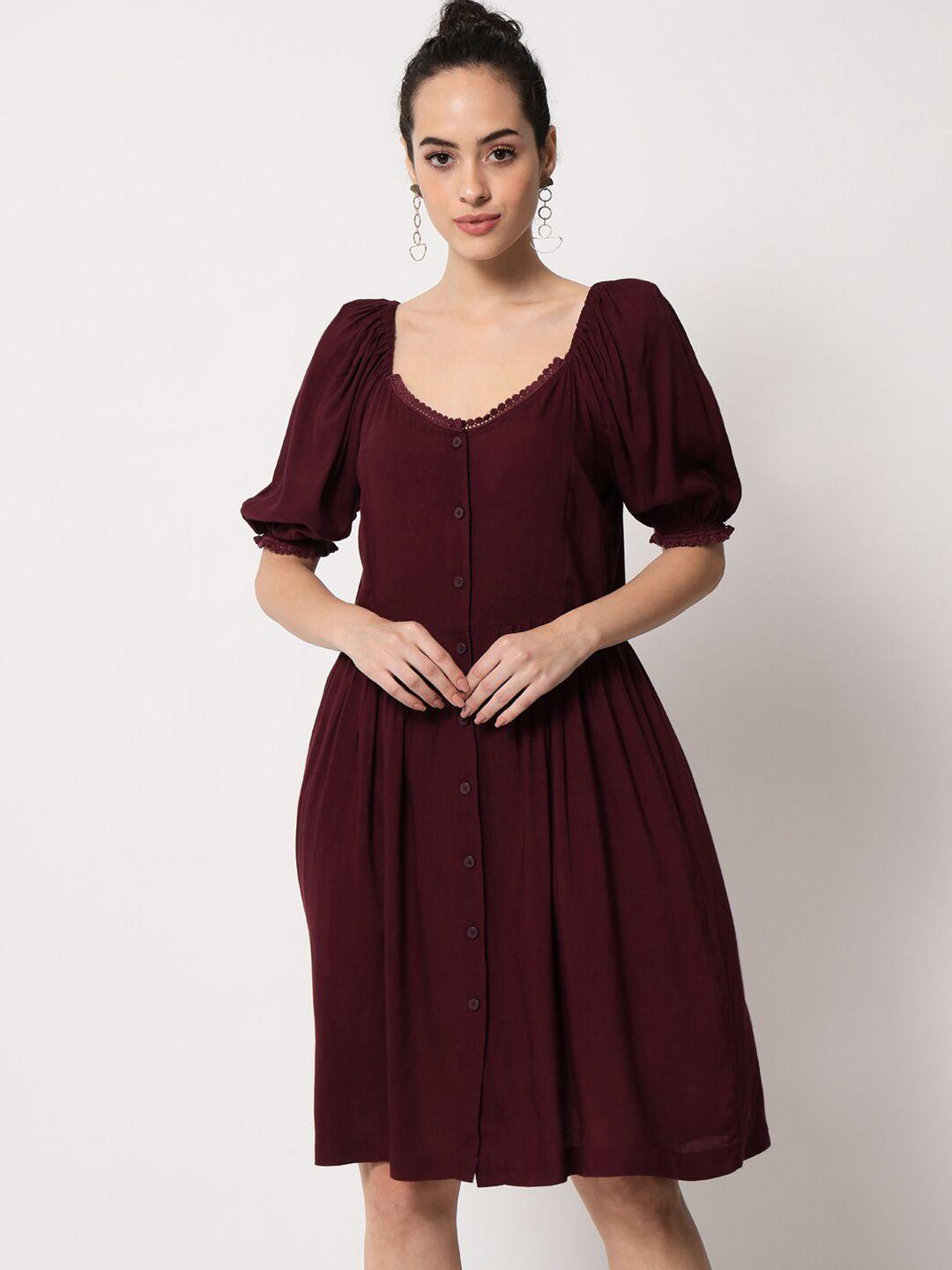 trend arrest women maroon dress