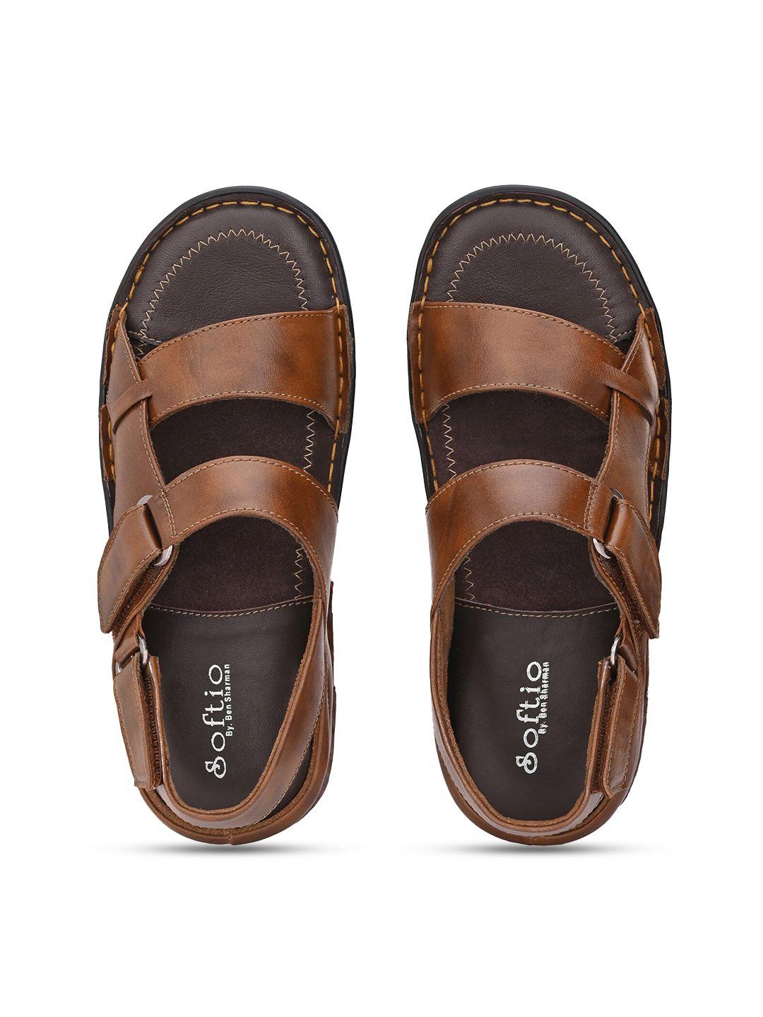 softio men brown comfort sandals