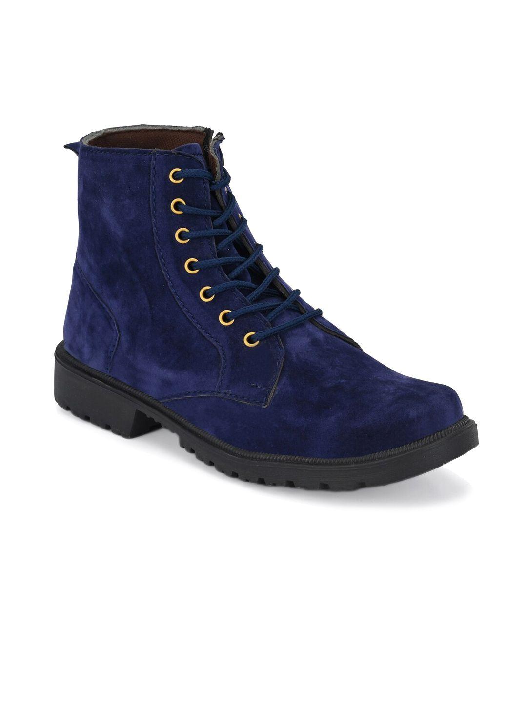 big fox men blue solid regular boots