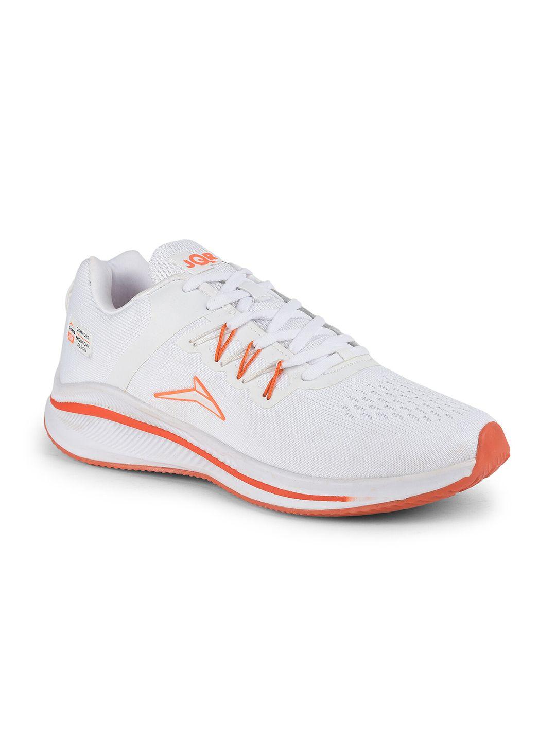 jqr men white mesh running shoes