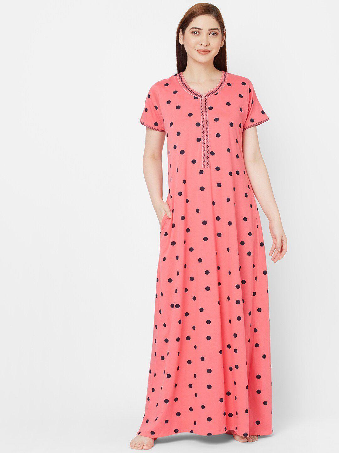 sweet dreams printed maxi cotton nightdress