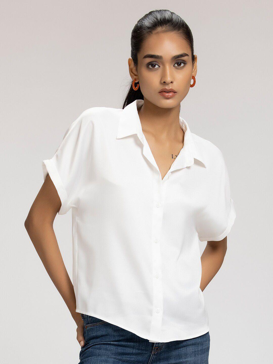 shaye women white comfort casual shirt