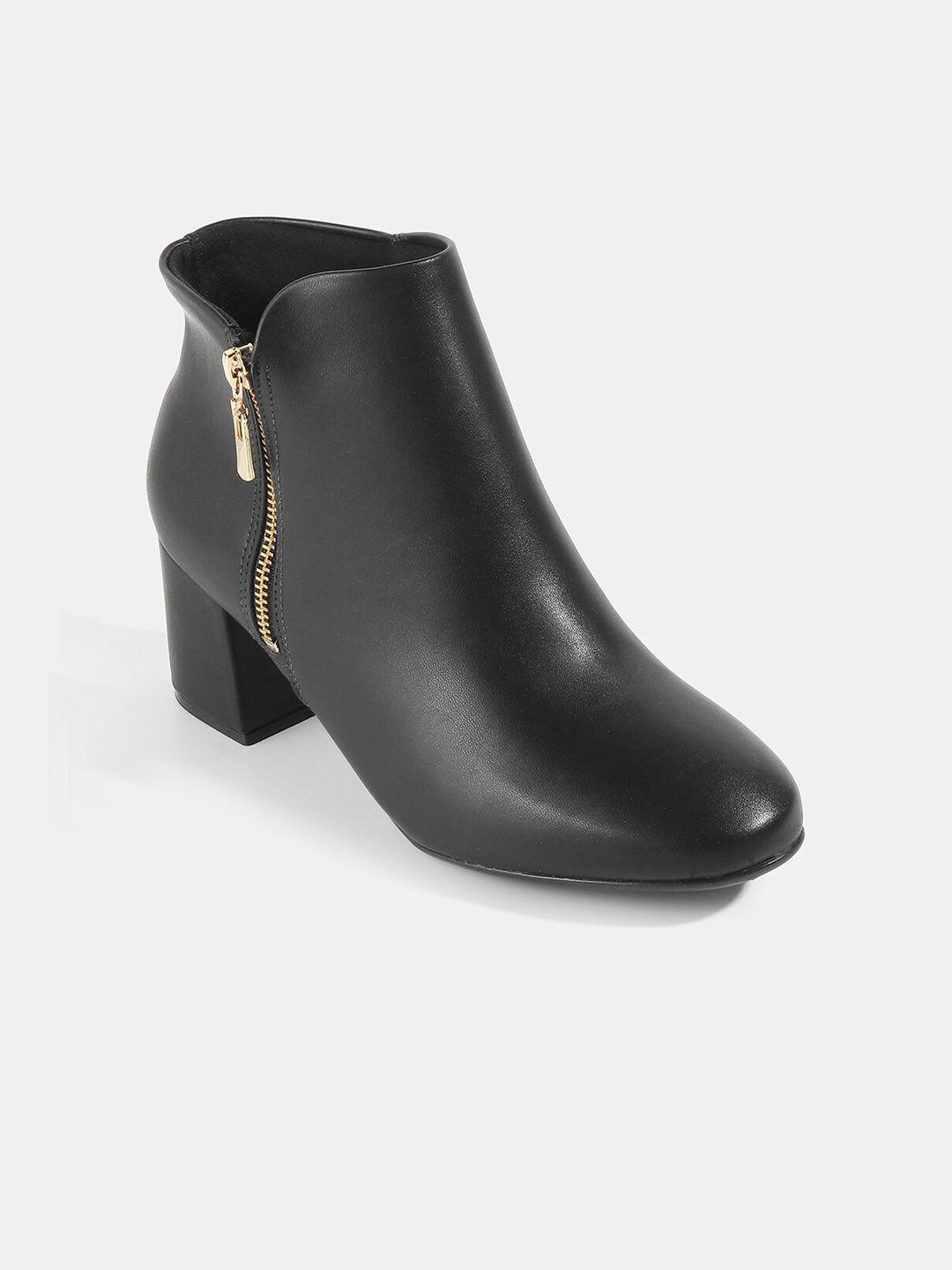 modare women black solid chelsea boots