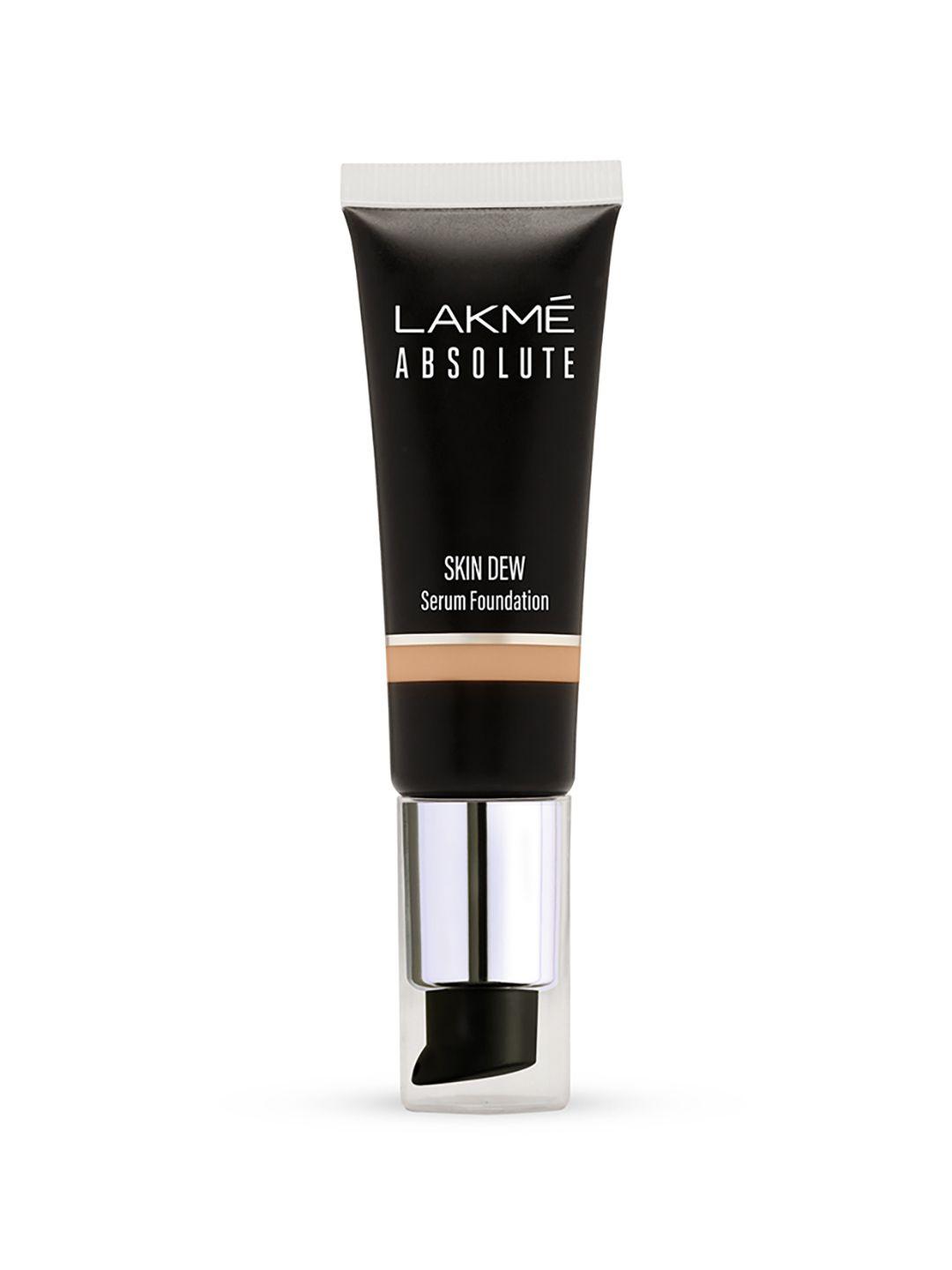 lakme absolute skin dew serum foundation with niacinamide 30 g - warm beige