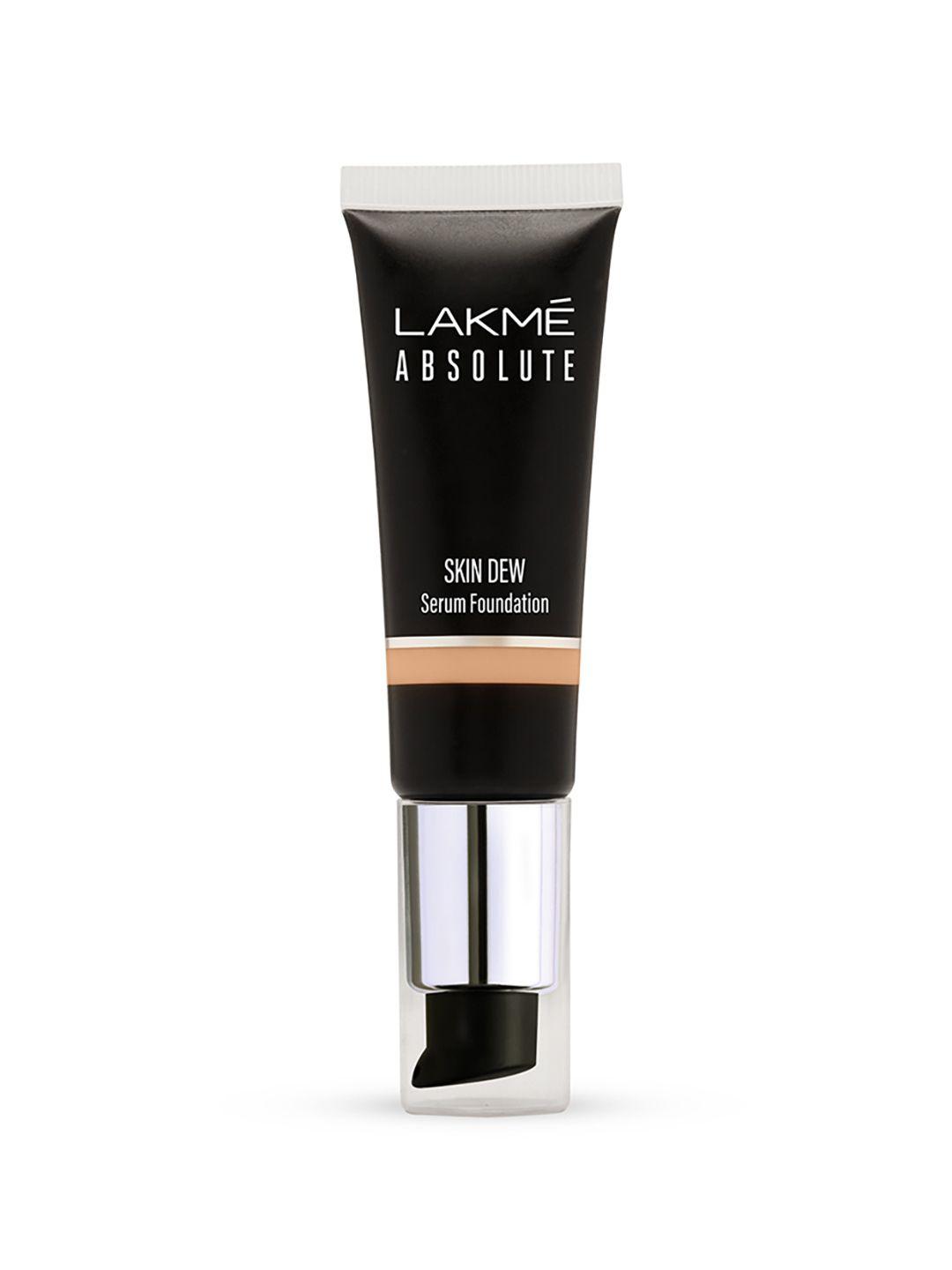 lakme absolute skin dew serum foundation with hyaluronic acid 30 g - neutral medium