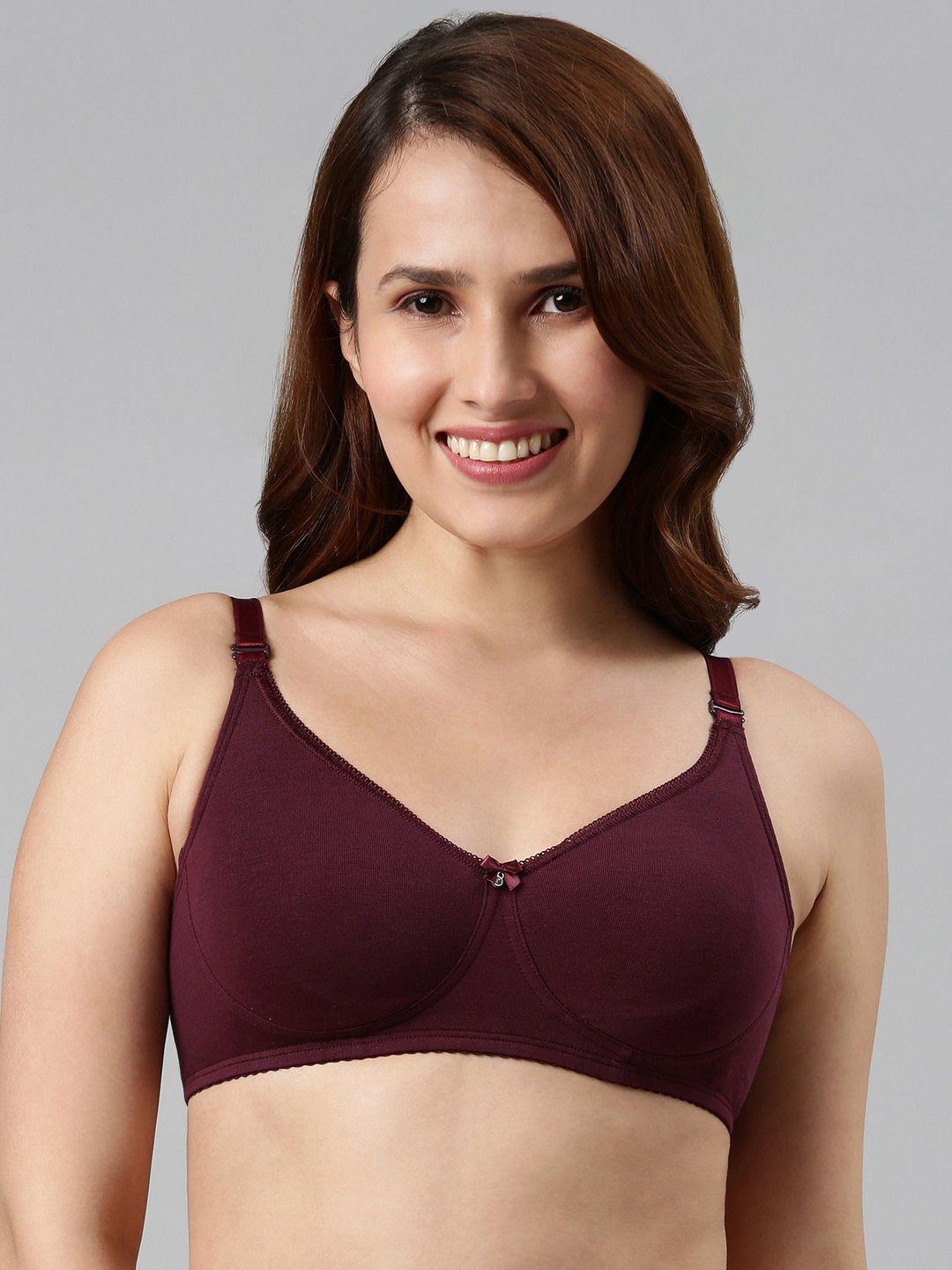 enamor women maroon bra