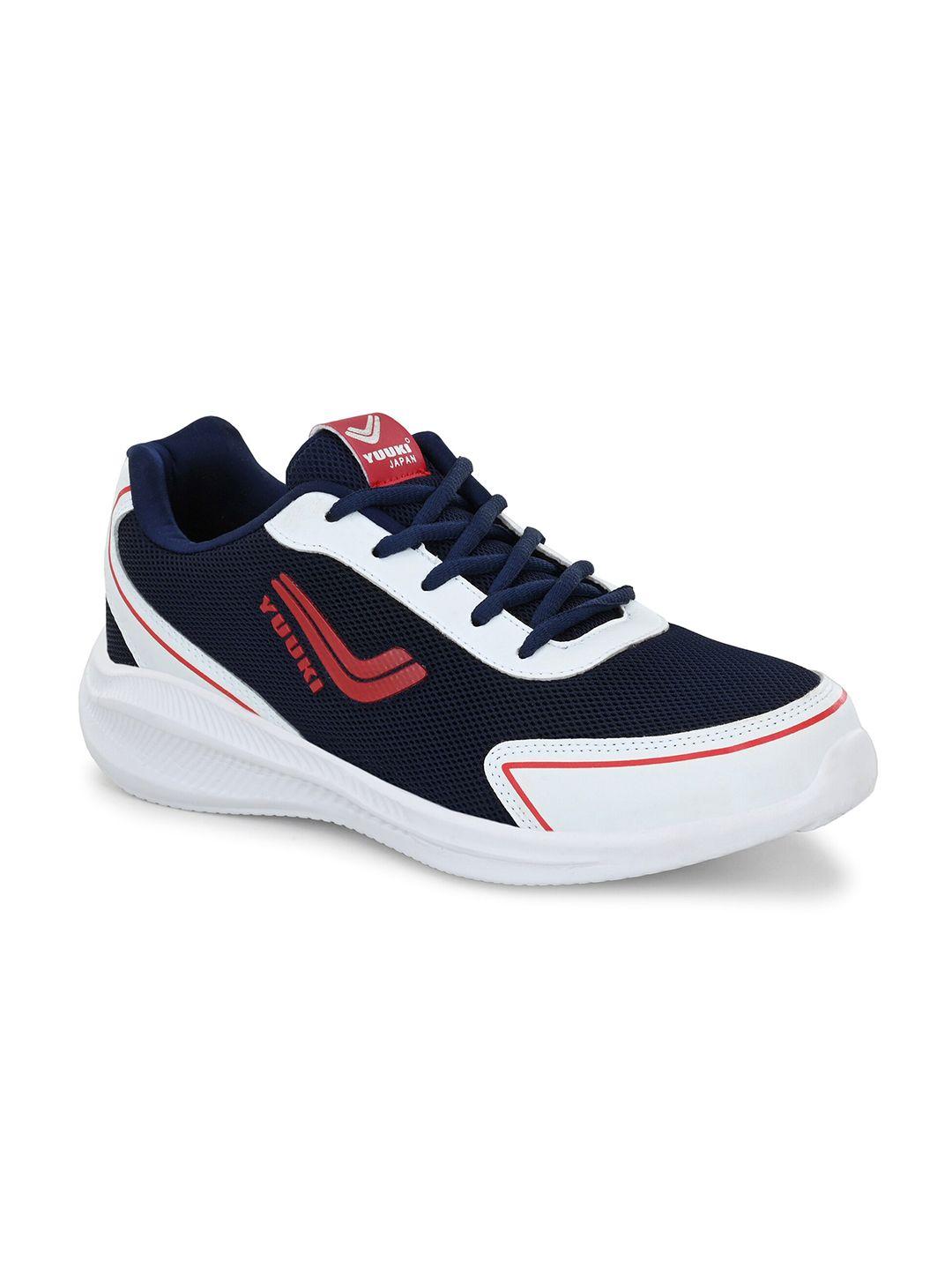 yuuki men navy blue mesh running non-marking shoes