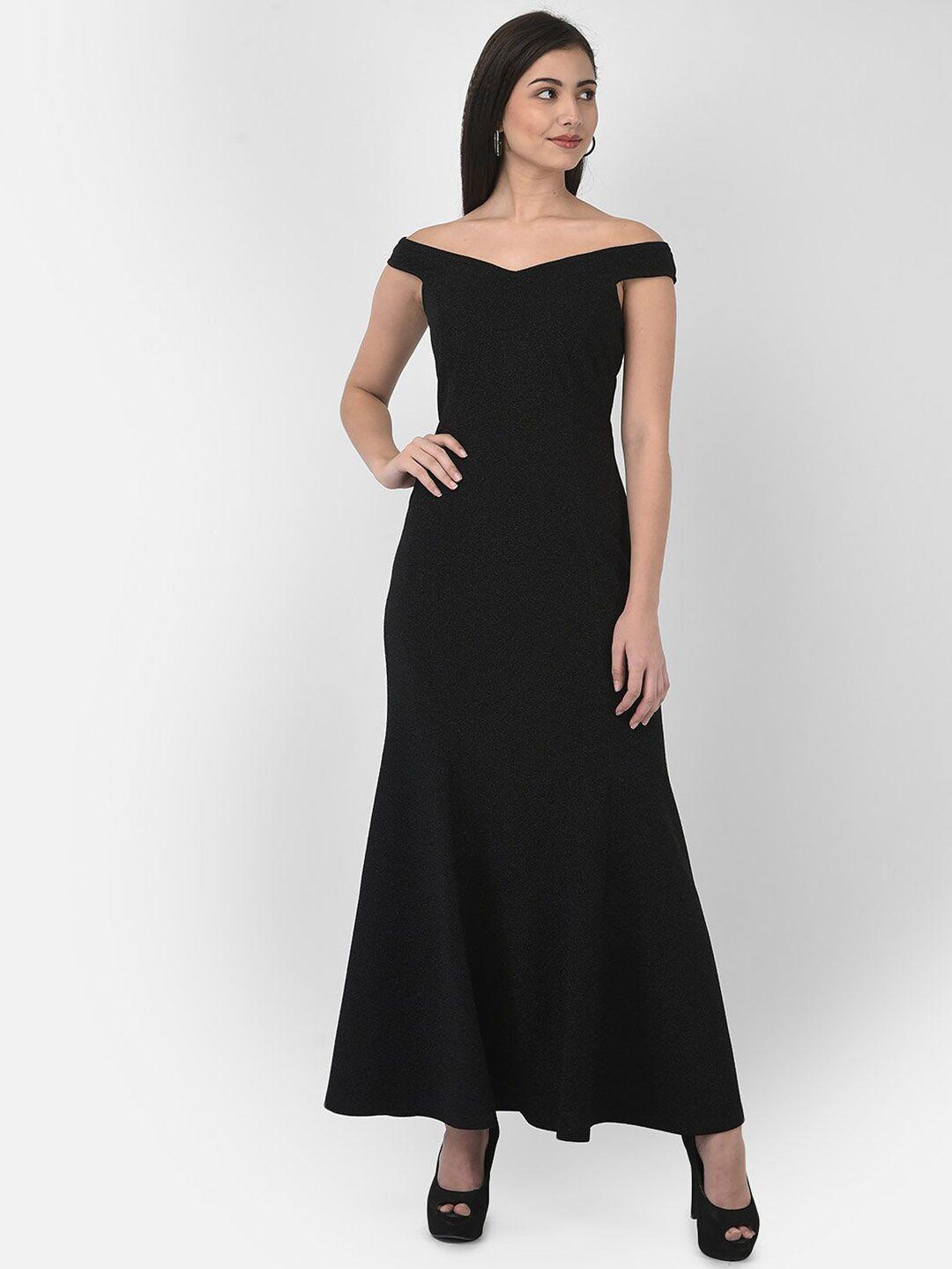 eavan black off-shoulder maxi dress