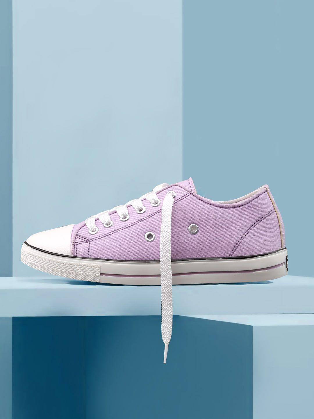 sneakers villa women purple colourblocked sneakers