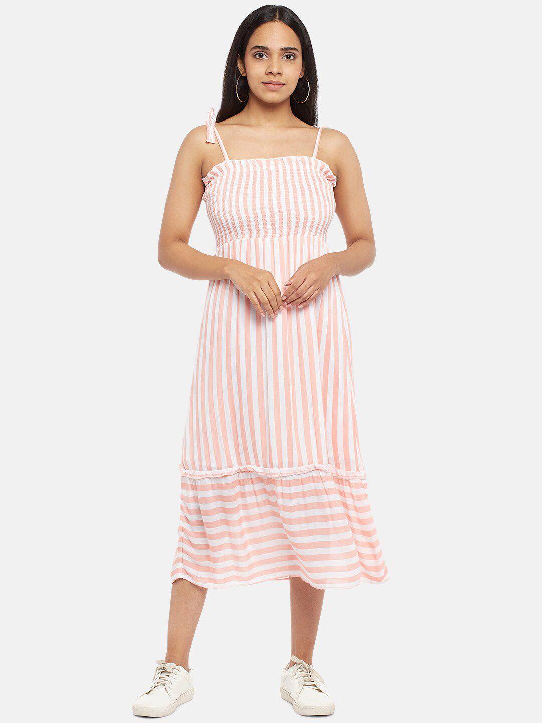 people white striped midi dress