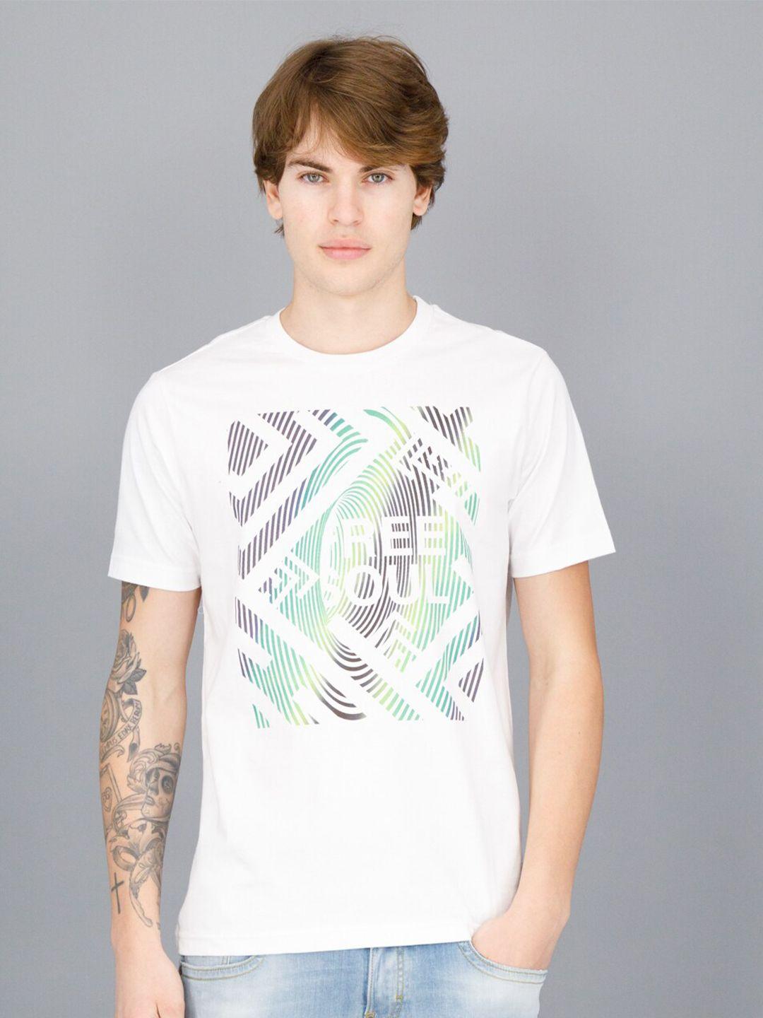 freesoul men white typography printed cotton  t-shirt