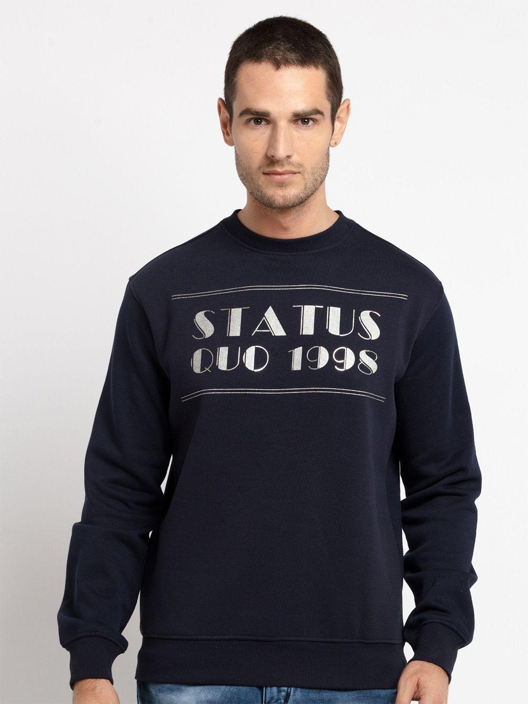 status quo men printed sweatshirt