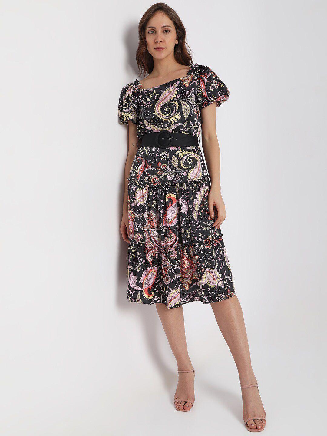 vero moda multicoloured ethnic motifs dress