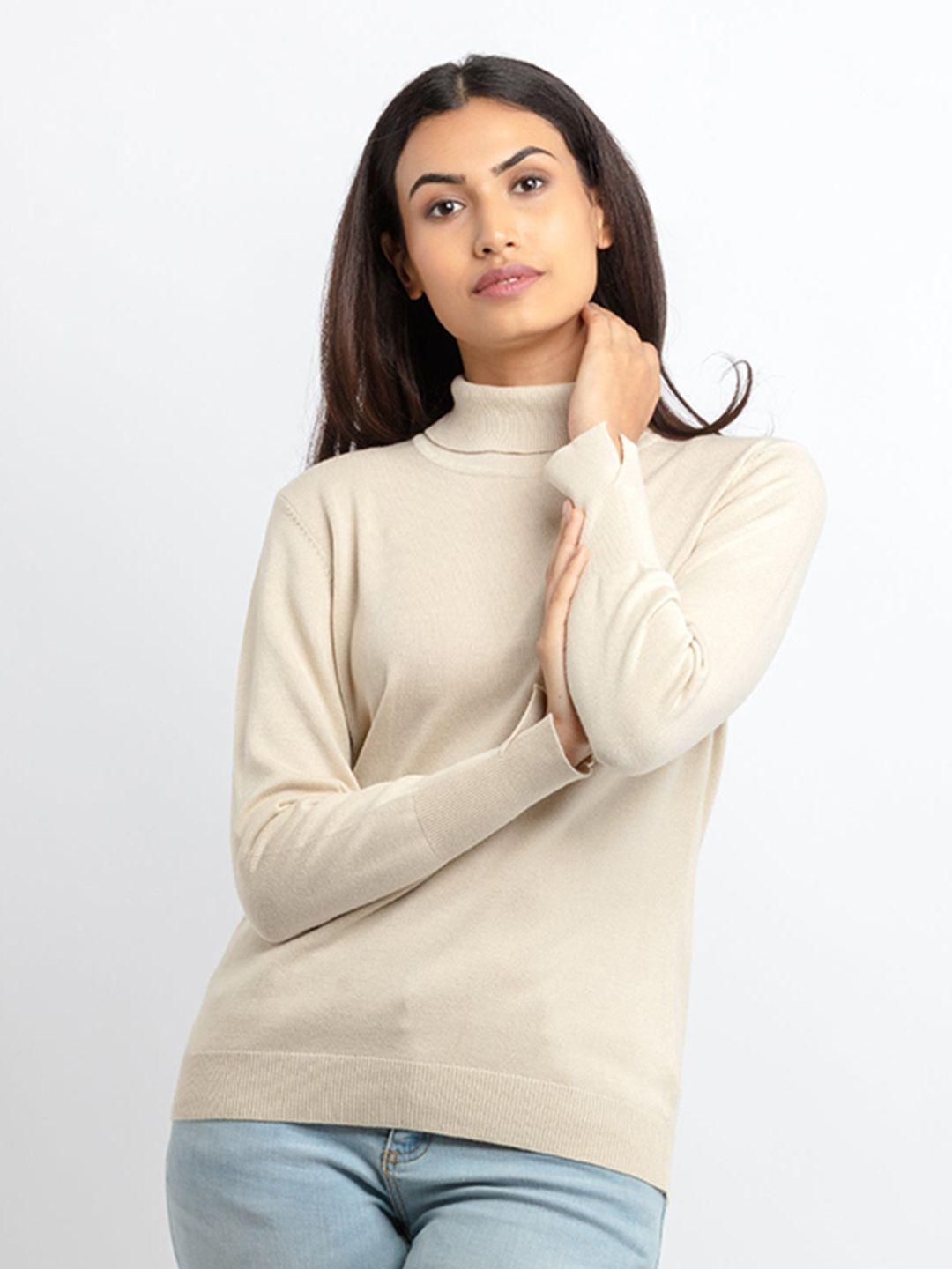 status quo women beige pullover