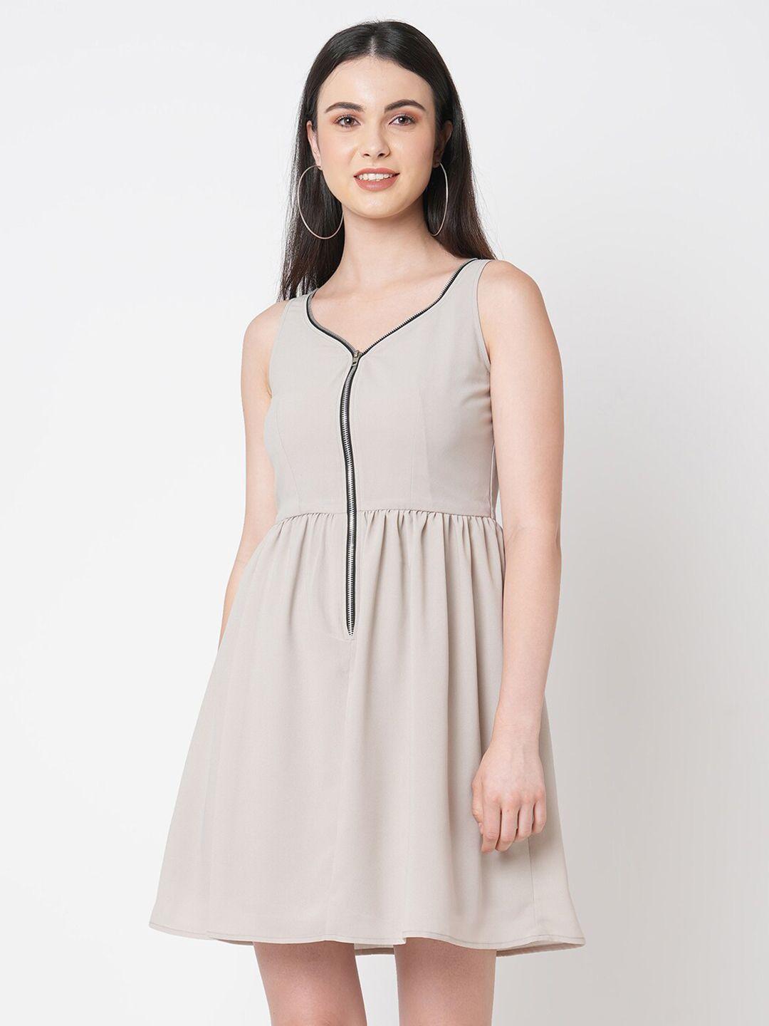 mish grey georgette dress