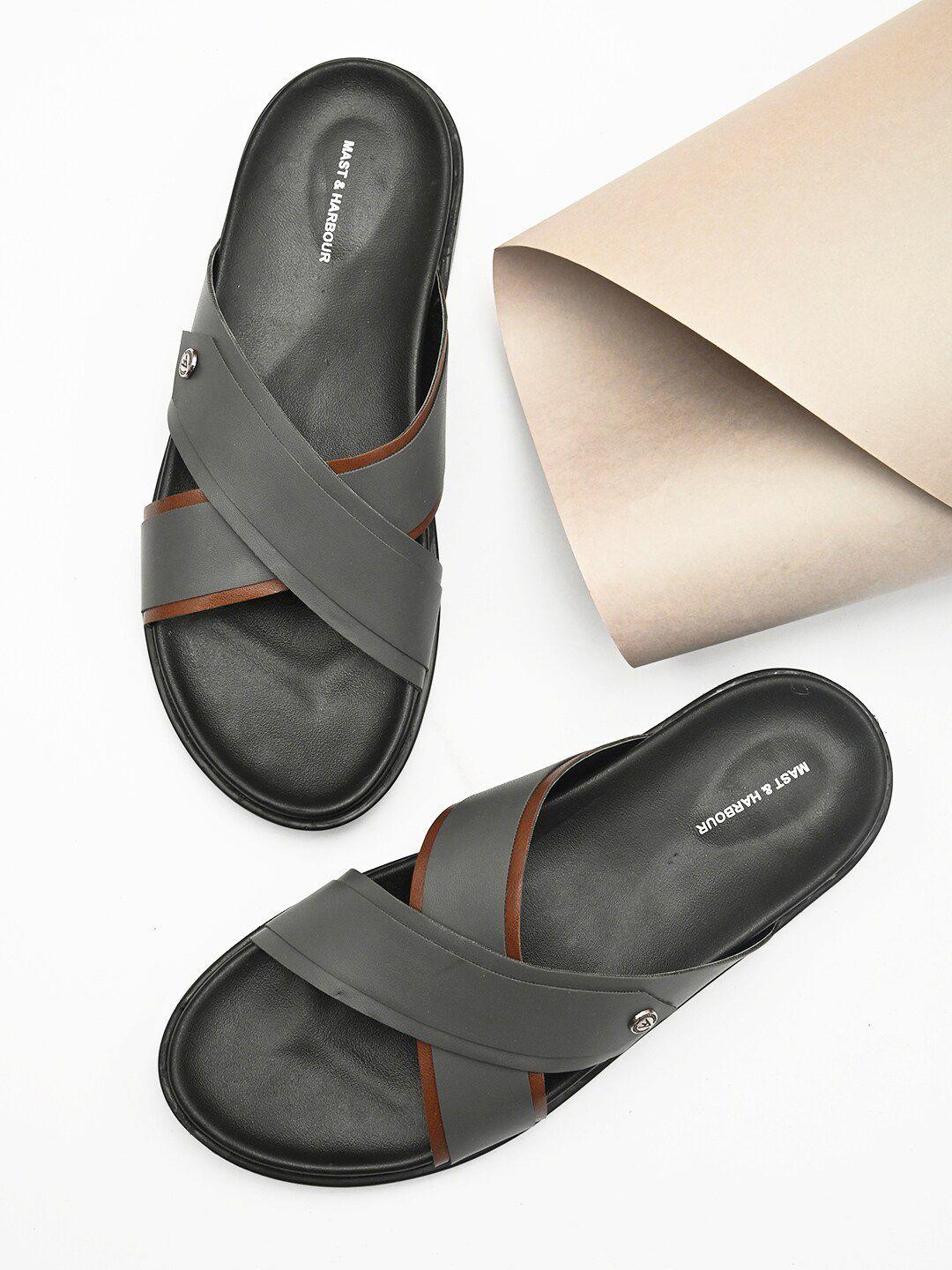 mast & harbour men slip on comfort sandals