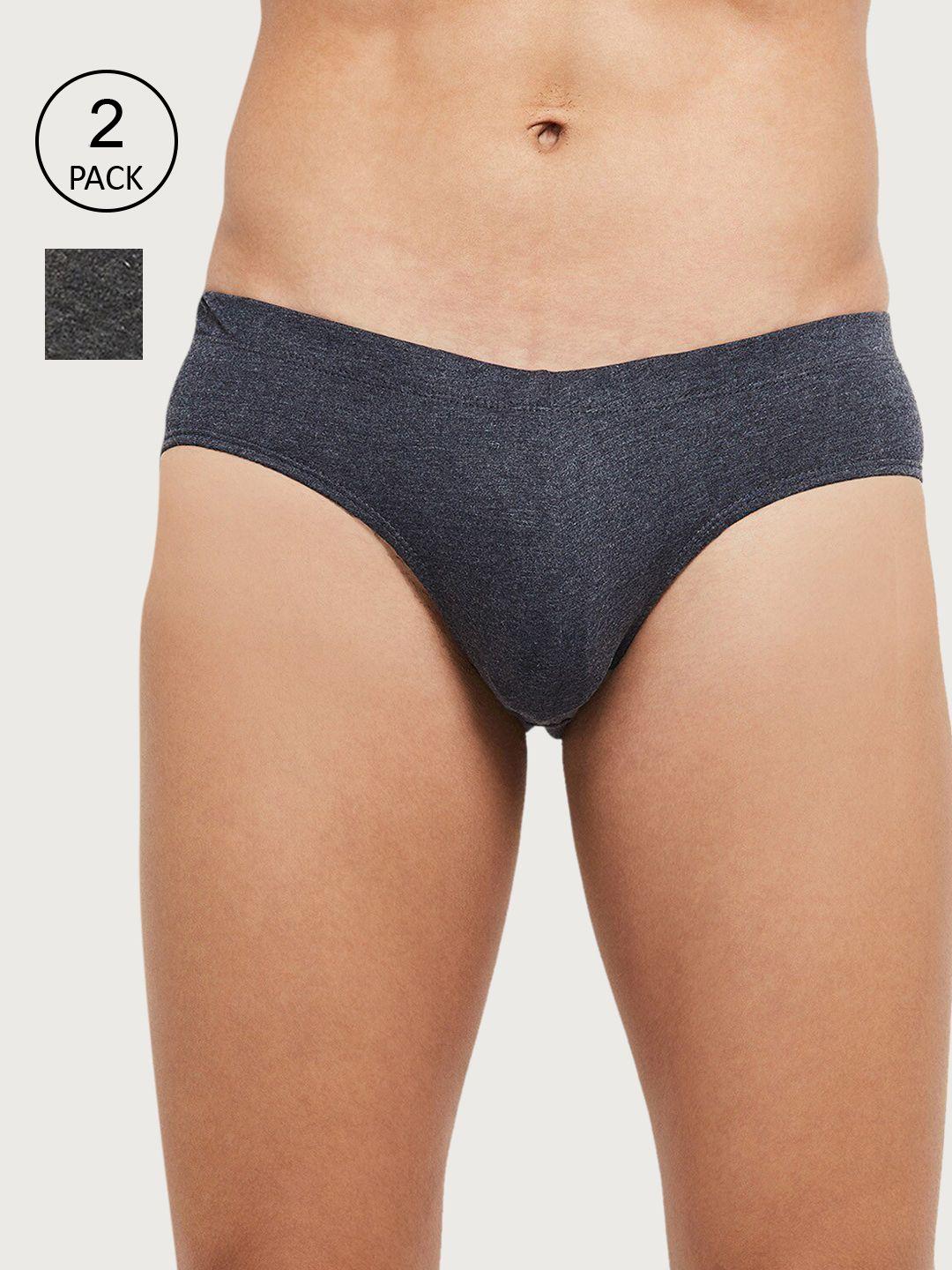 max men set of 2 charcoal basic briefs