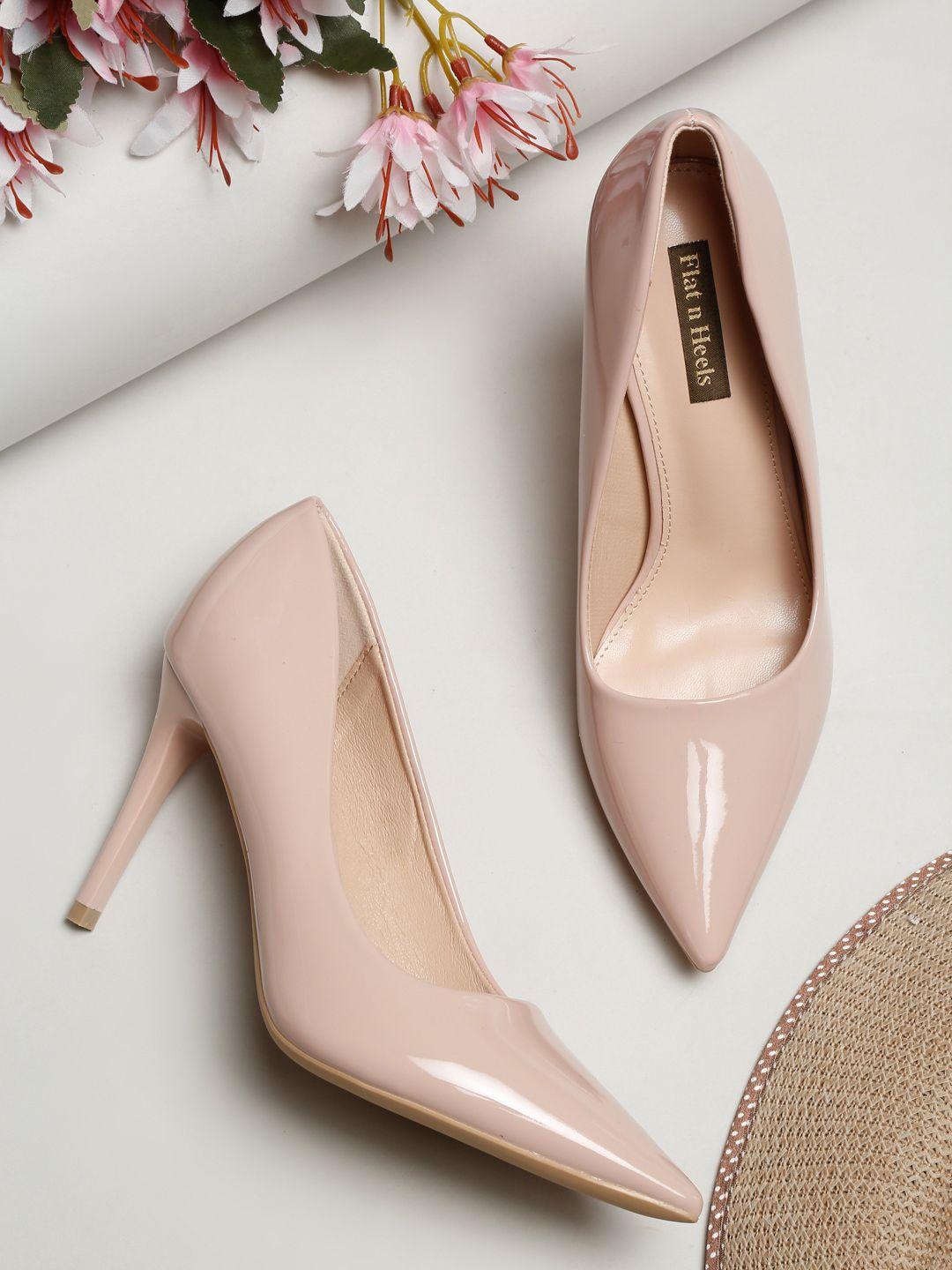 flat n heels women beige stiletto pumps