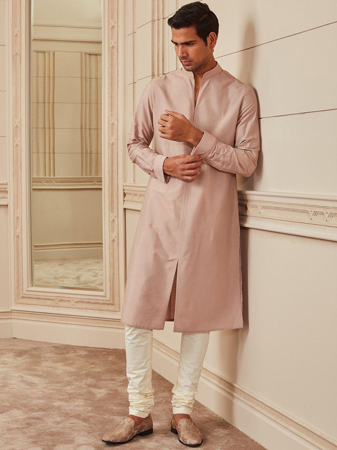 tasva men open collared kurta