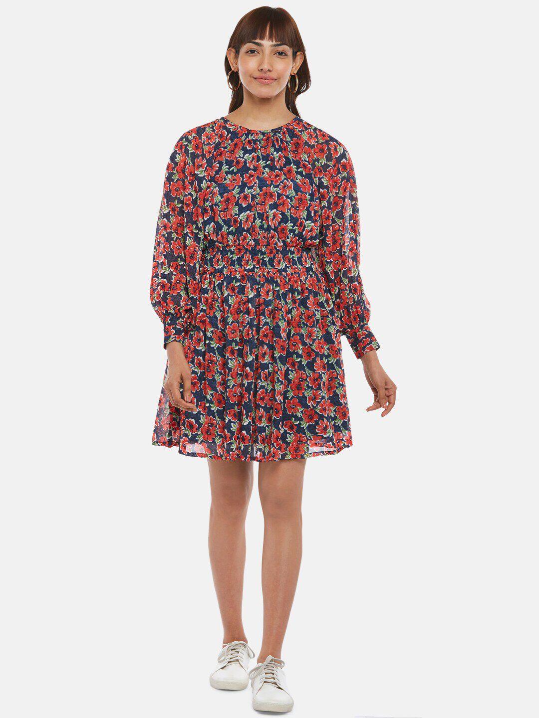 people blue floral dress