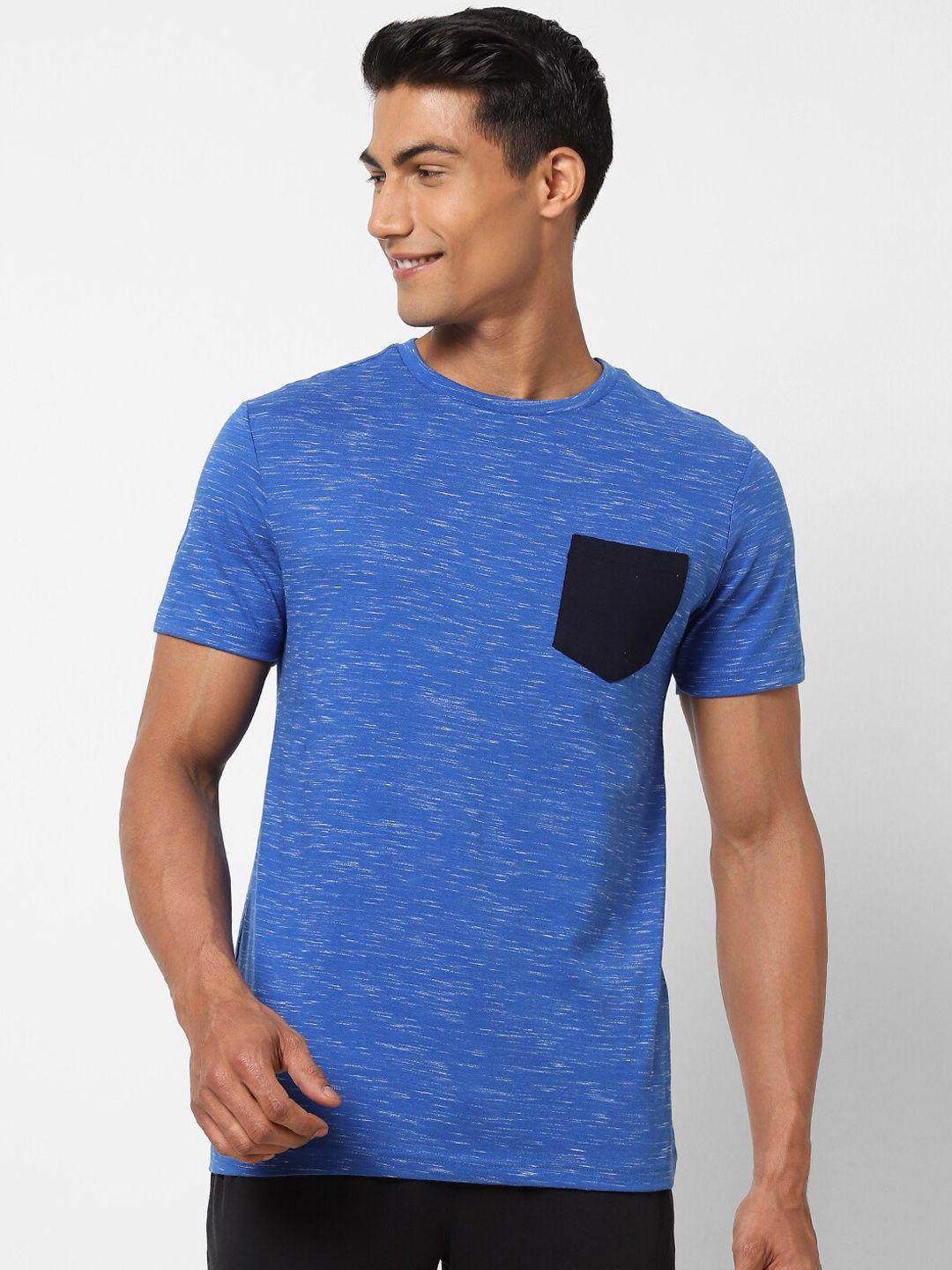 ajile by pantaloons men blue solid lounge t-shirt