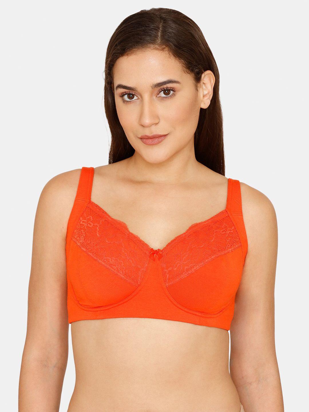 zivame orange floral bra