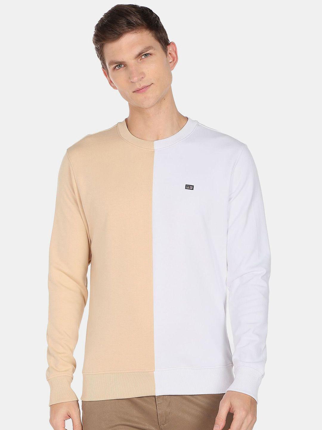 arrow sport men colourblocked sweatshirt