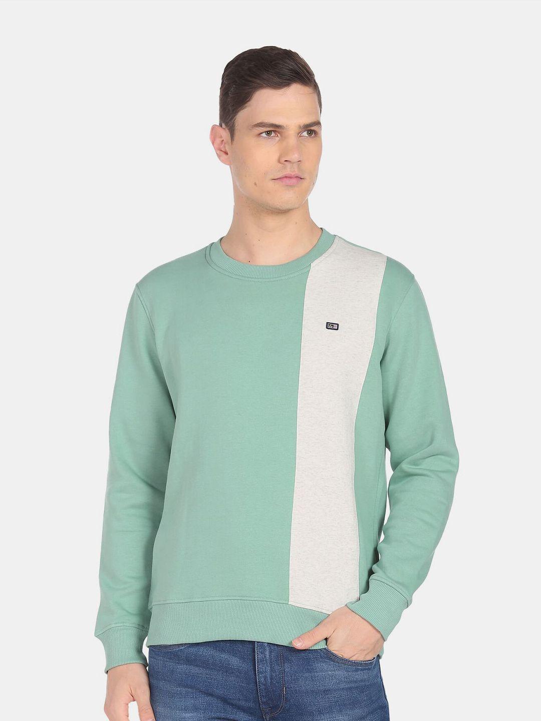 arrow sport men colourblocked sweatshirt