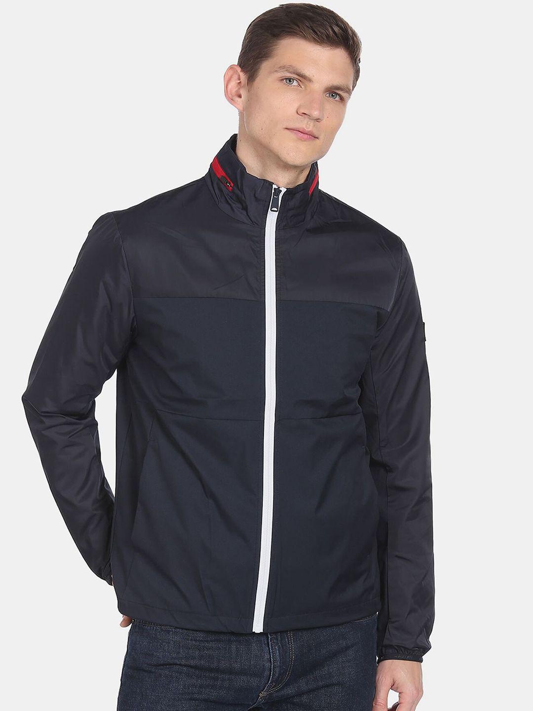 arrow sport men blue grey bomber jacket