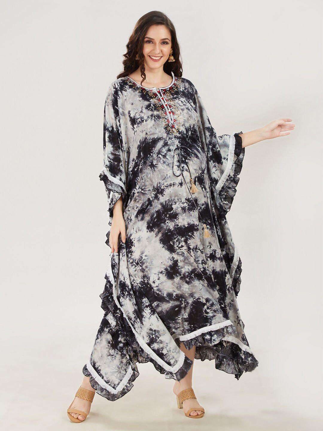 mom for sure by ketki dalal black maternity kaftan maxi dress