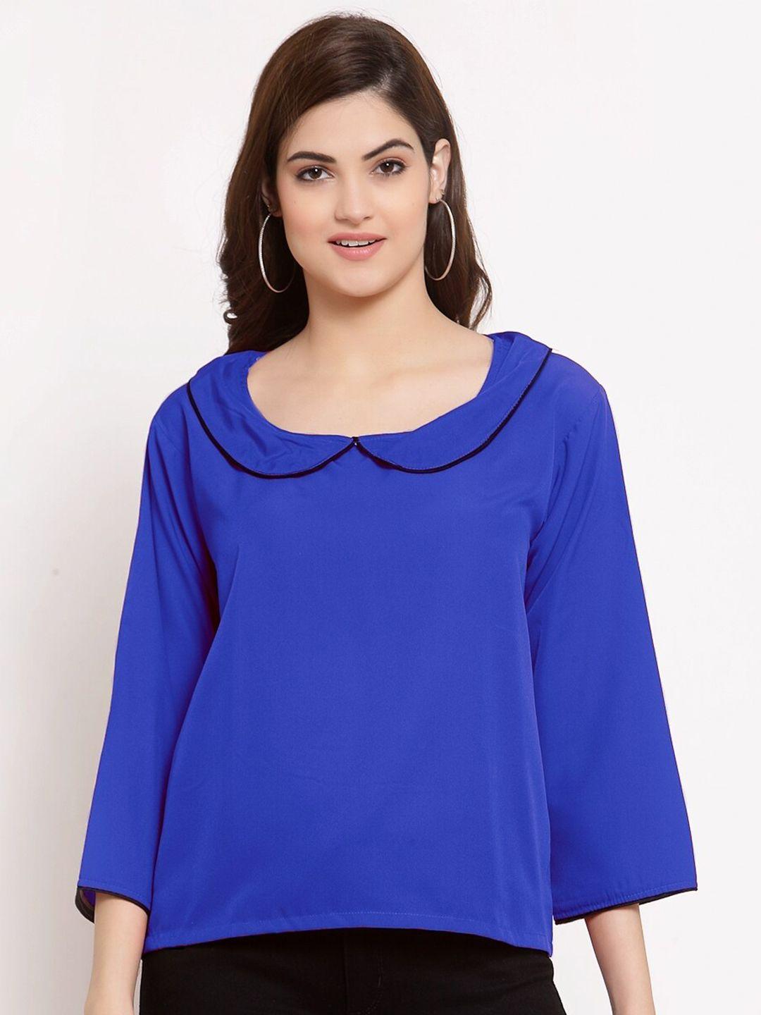 patrorna women peter pan collar top