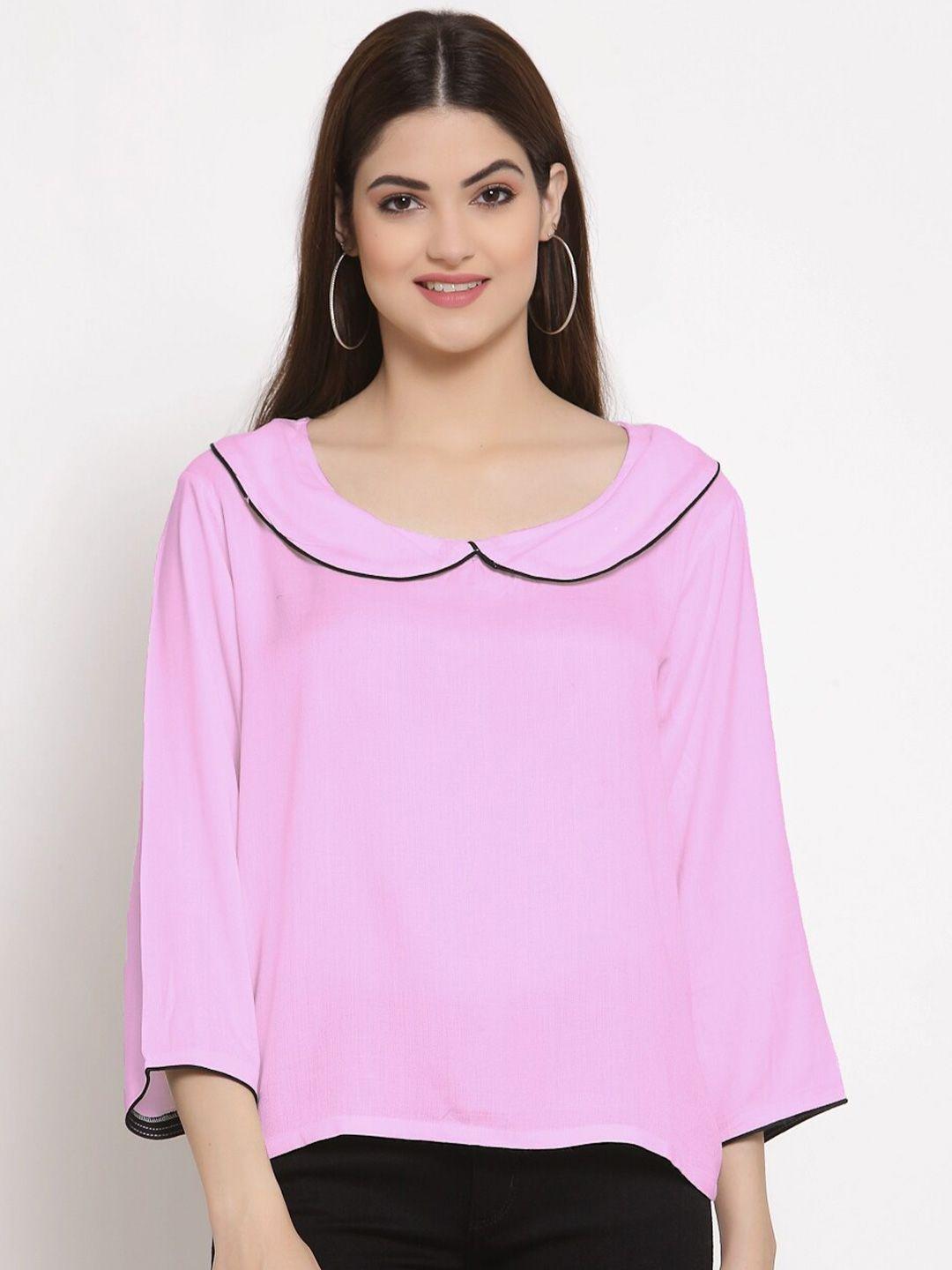 patrorna women peter pan collar top