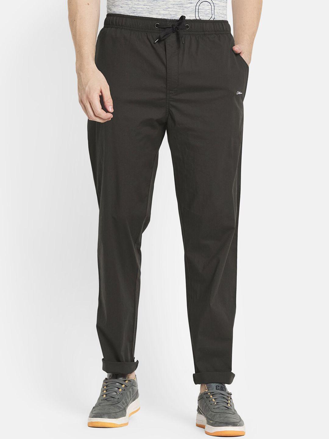 octave men olive solid track pant