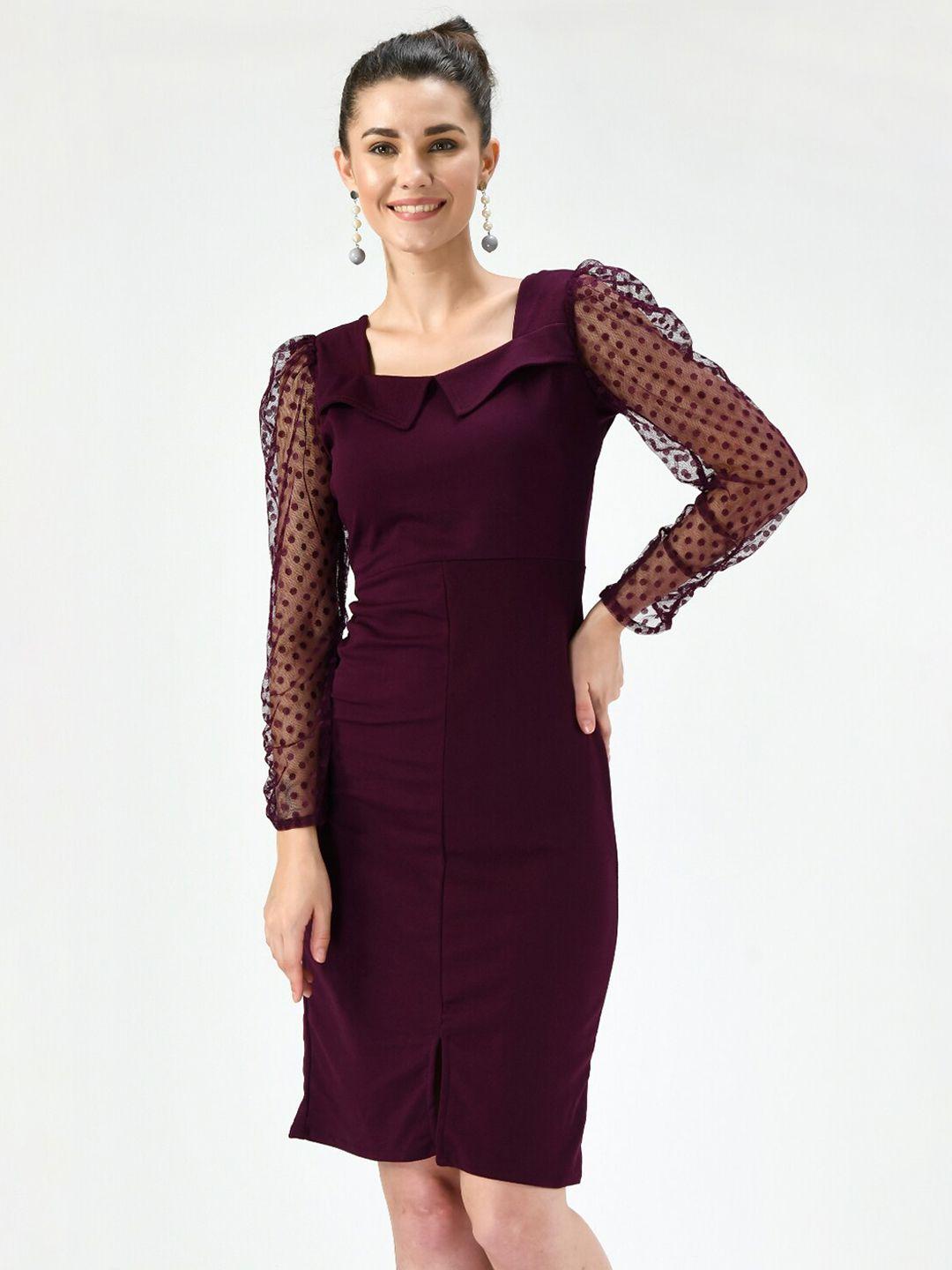 iuga purple sheath dress