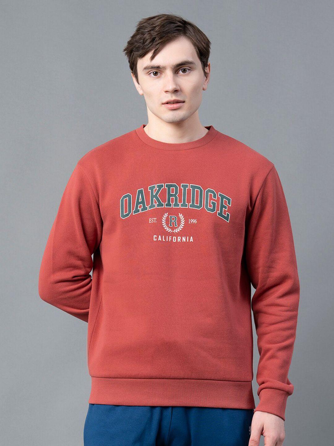 red tape men rust printed pullover sweatshirt