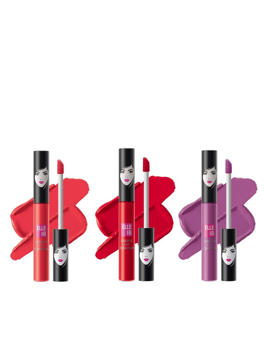 elle 18 set of 3 liquid lip color - 5.6 ml each