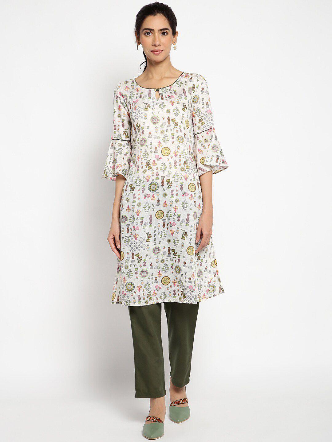 aurelia women floral printed kurta with palazzos