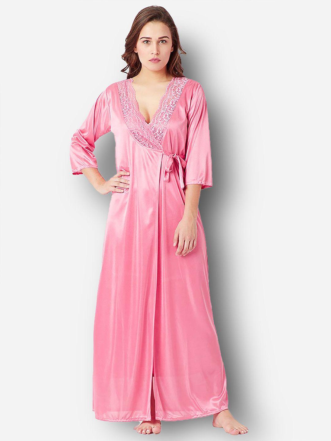 romaisa pink maxi nightdress