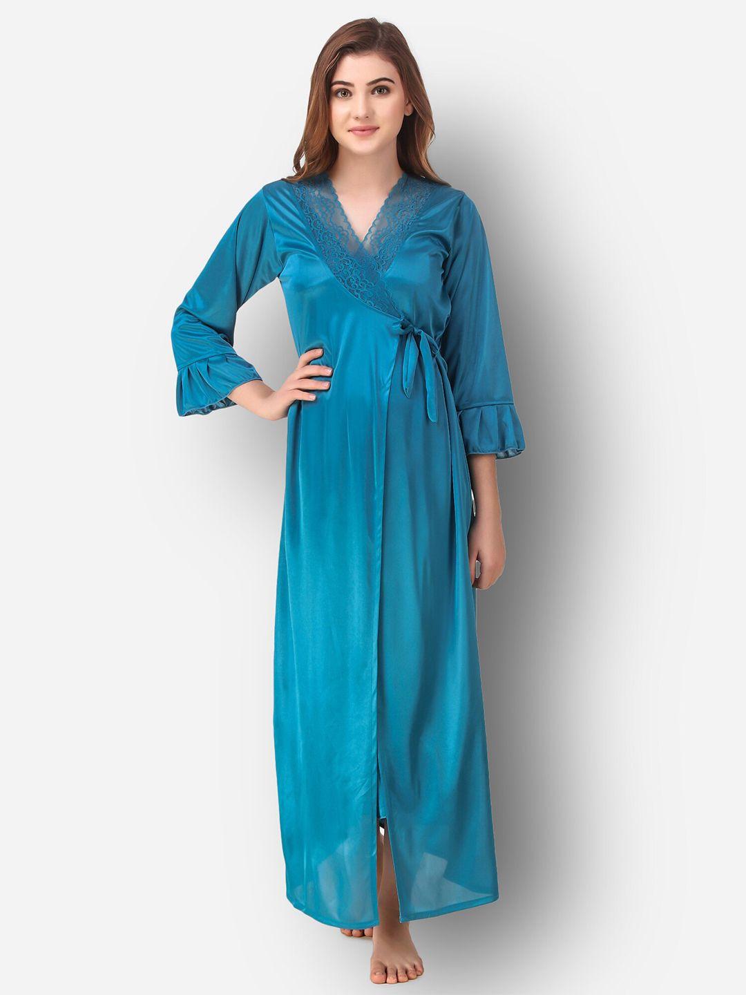 romaisa blue maxi nightdress