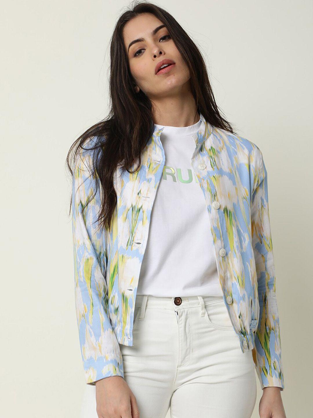 rareism women green blue tailored jacket