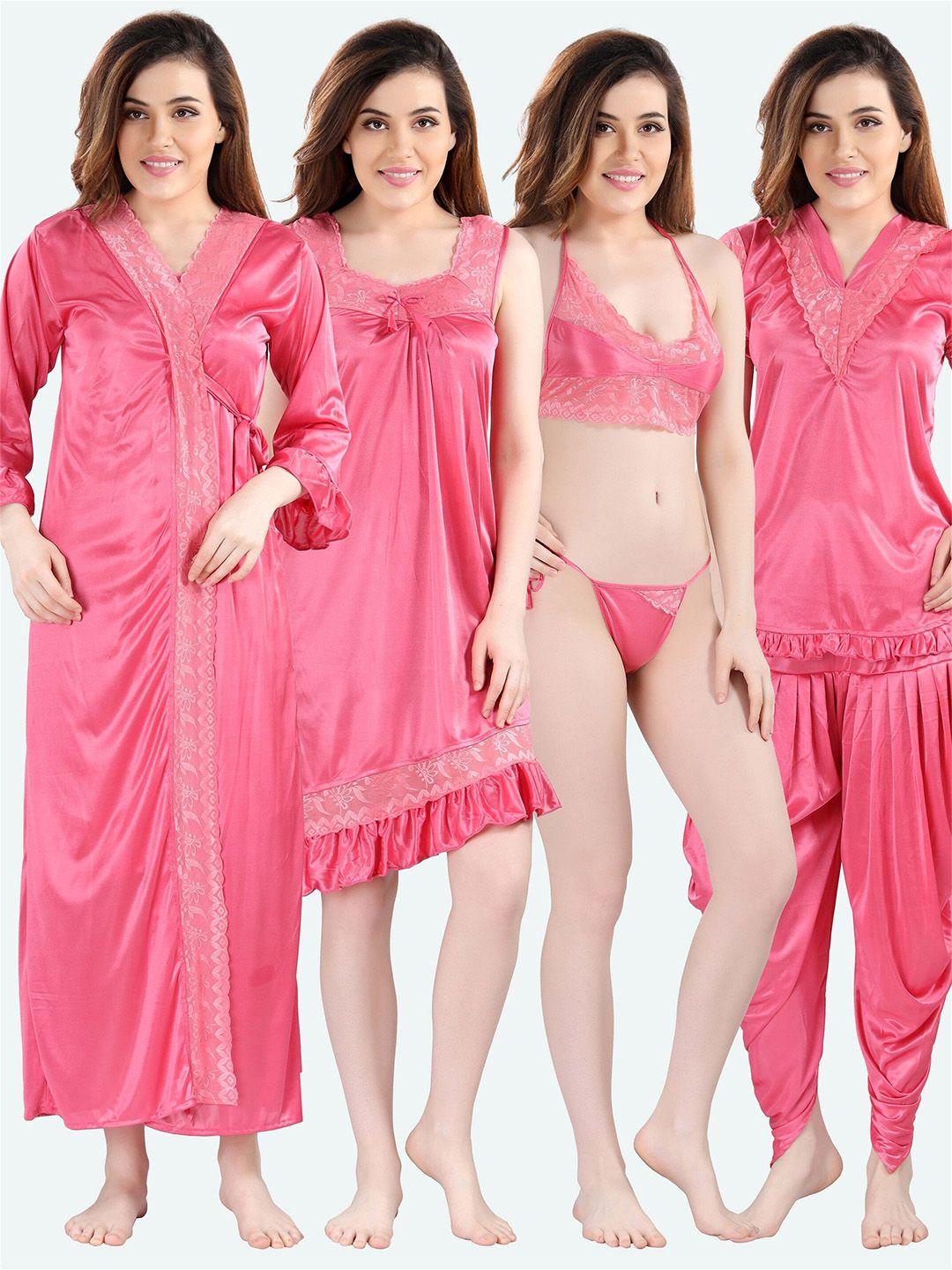 romaisa pink maxi nightdress