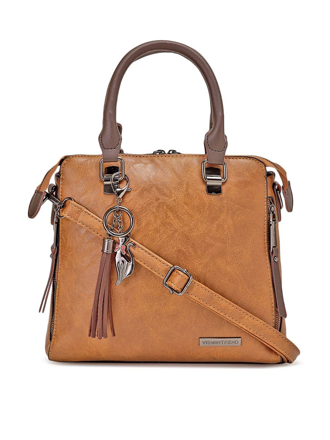 vismiintrend tan structured satchel bag